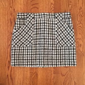 J. Crew Wool Houndstooth Miniskirt